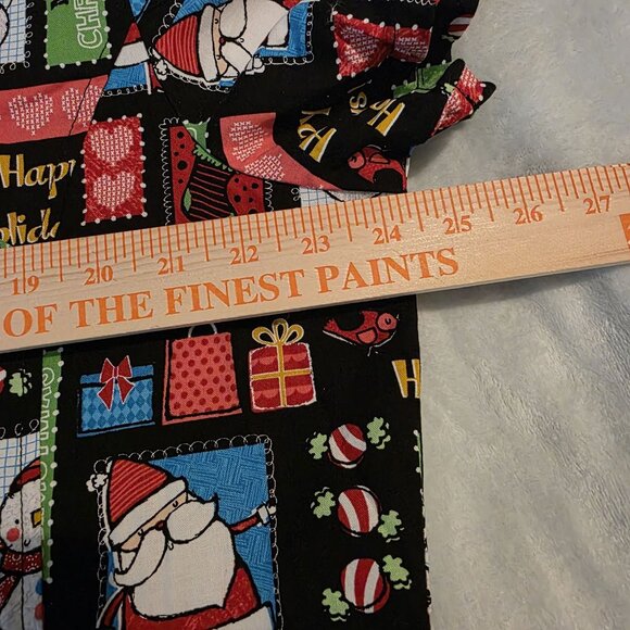 Scrubstar Christmas Holiday Santa Frosty Scrub Top XL XG 100% Cotton - Picture 8 of 12